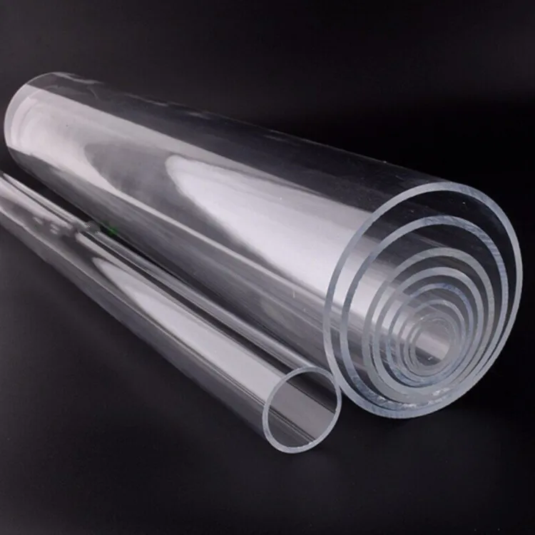 Clear hard plexiglass tube customized size thickness Extruded plastic tube Transparent clear Acrylic Pipe