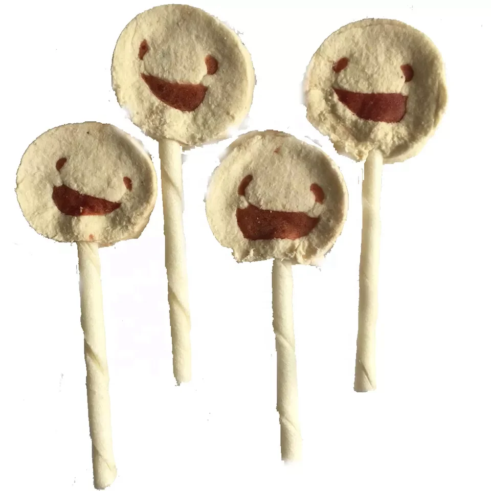 factory Wholesale Chicken Cod Cowhide Lollipops Dental Dog food Sticks Chicken Dog Treats high protein pet Snacks