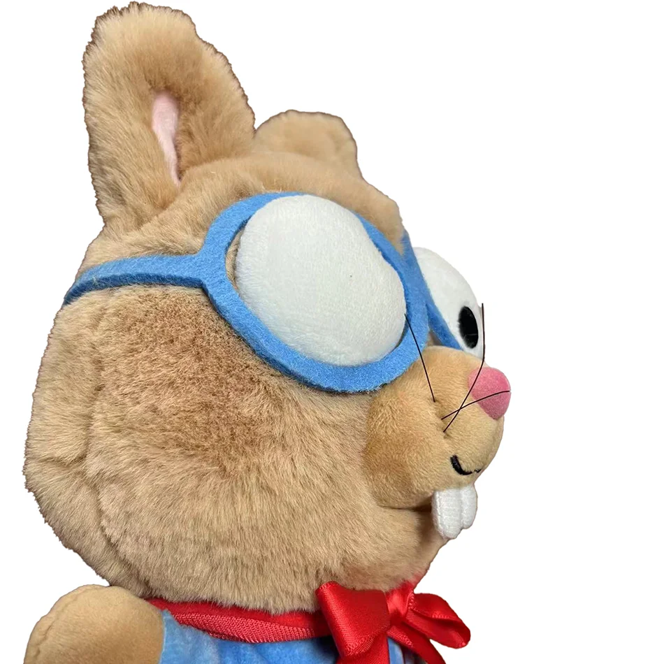 Blue glasses red cape squirrel doll