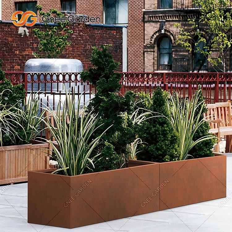 Factory wholesale large outdoor flower planters metal planter