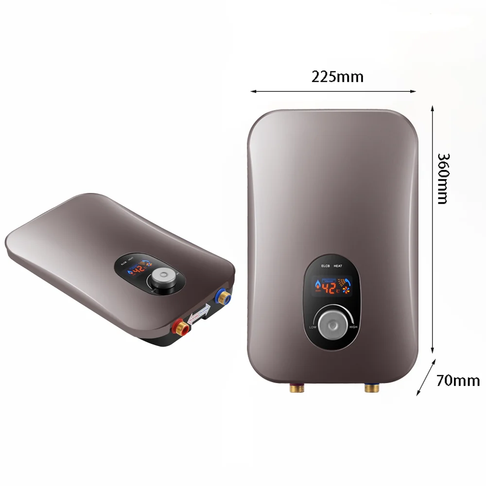 Smart 3500W 120V Wall-Mounted Energy Saving Tankless Electric Instant Water Heater Household Use Plastic Housing