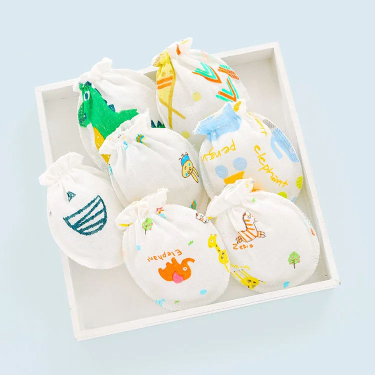 MU Wholesale Baby Unisex Baby Mittens 100% Organic Cotton Gloves For Newborn