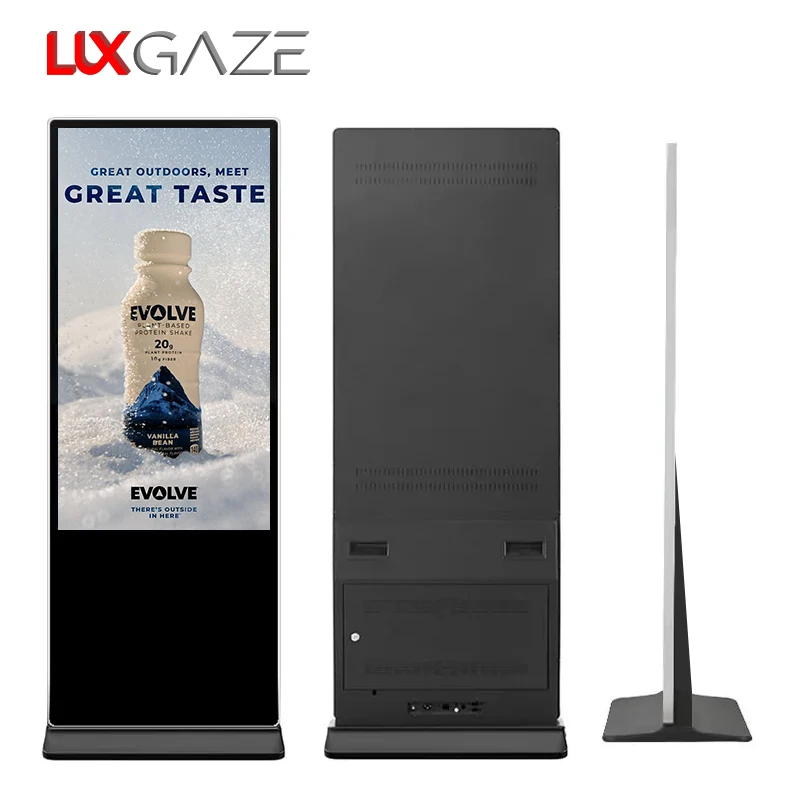 LuxGaze Outdoor Touch Screen Totem Digital Signage And Displays 55 Inch Android Lcd Digital Screens Video Advertising Player