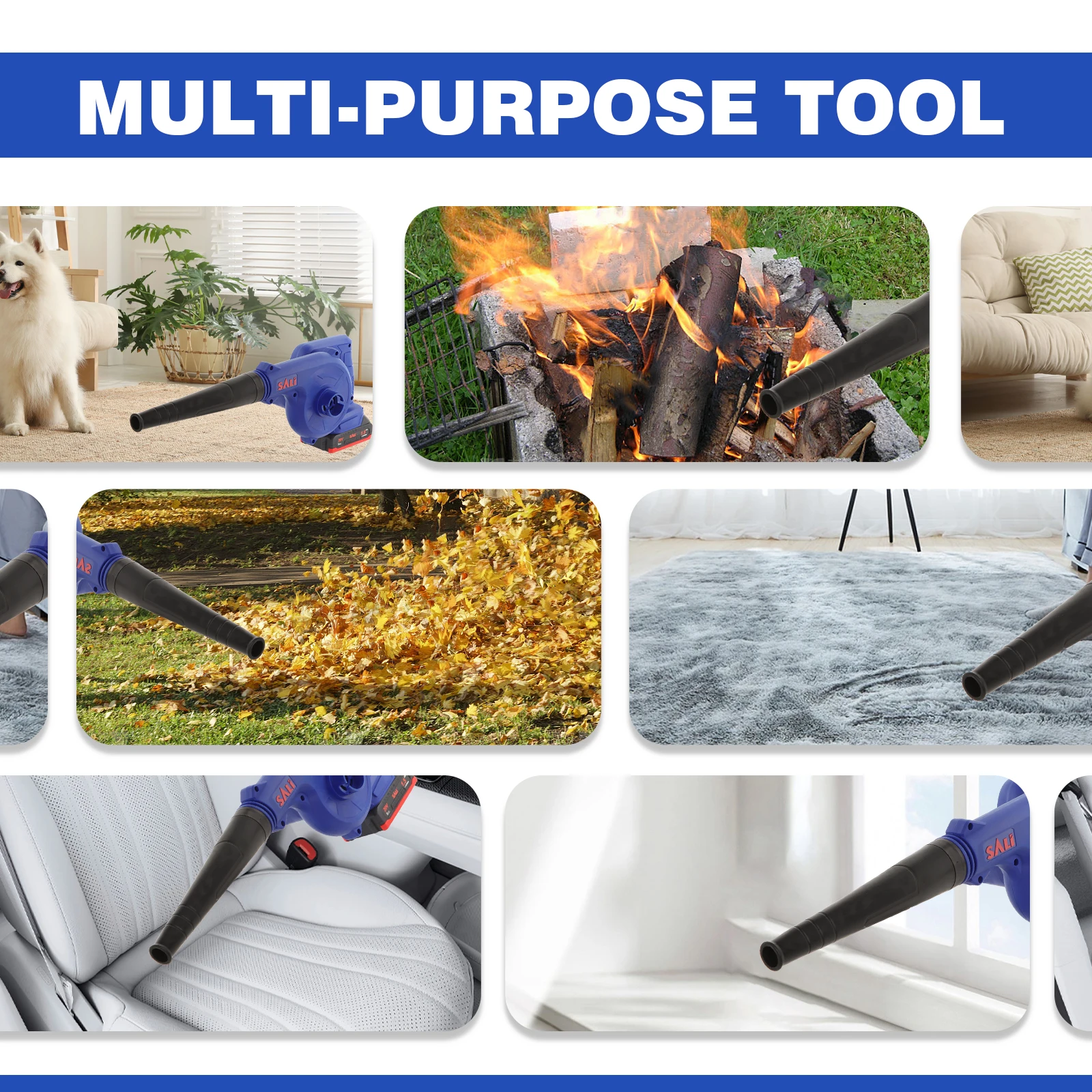 Lightweight Leaf Rust Sawdust Removal Various Speed Design 4001F Model Vacuum Suction Cordless Blower