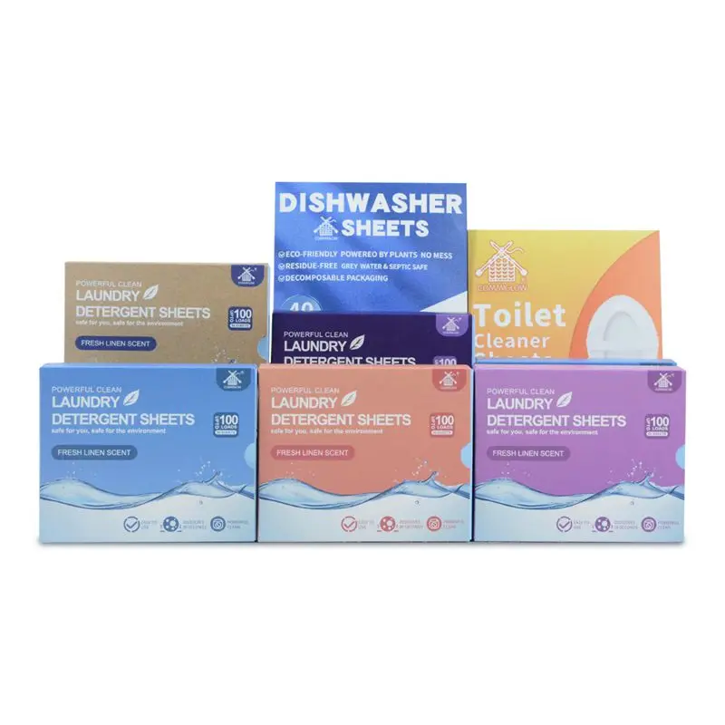 Best Price New Style Laundry Detergent Solid Detergent Laundry Sheet In box Packing