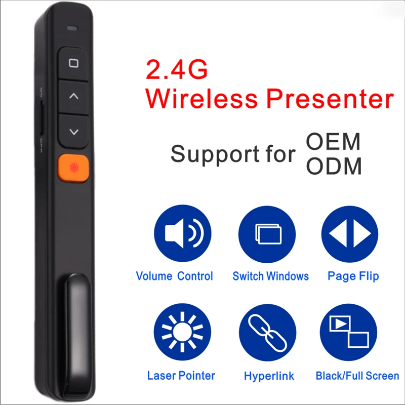 Red Laser Pointer Pen Lazer Pointer USB Laser Pointer Presentation Wireless Presenter Clicker for Presentation Remote