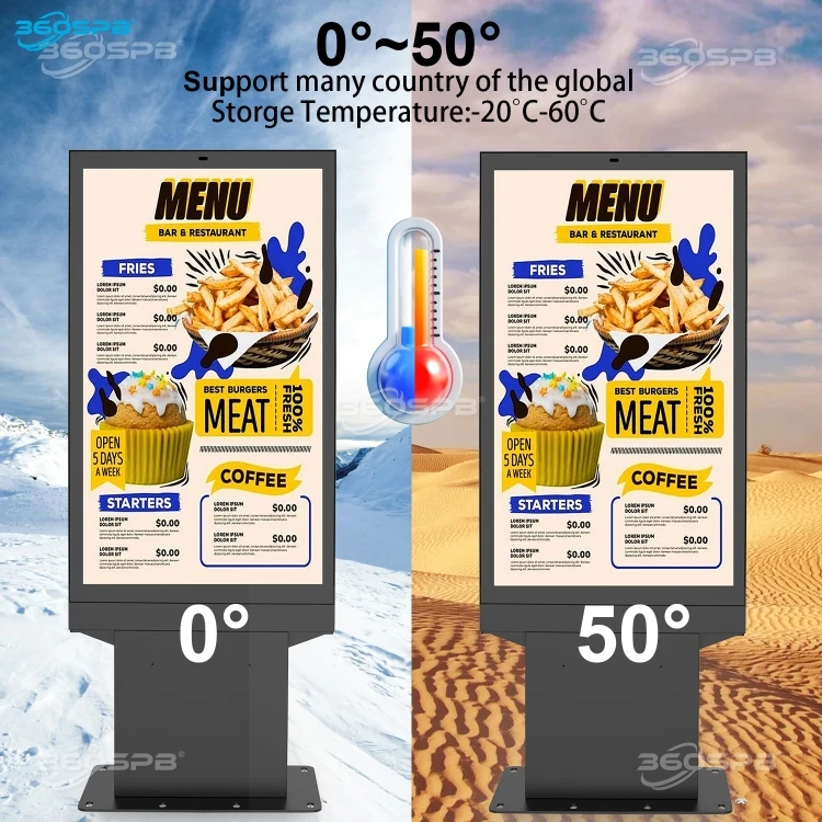 360SPB ODM55A 55-inch outdoor digital menu boards shop fast food for restaurant
