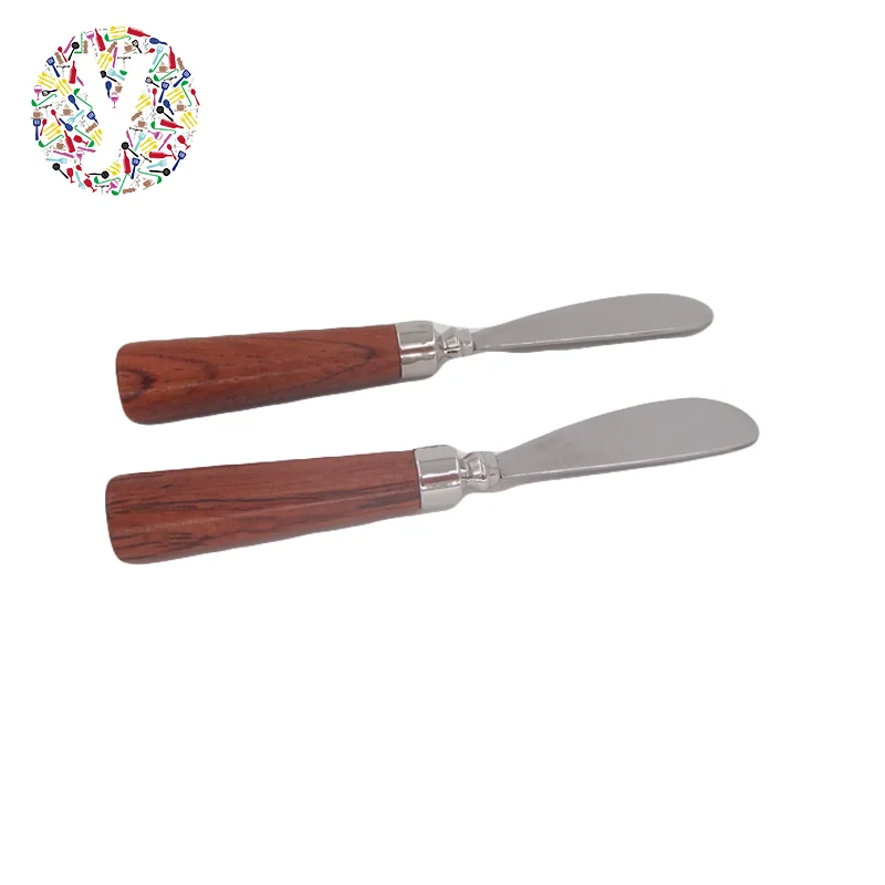 
wooden handle stainless steel butter knife dessert spreader 