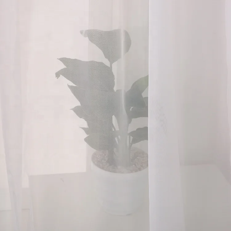 home decoration  100% polyester ready made modern sheer curtains