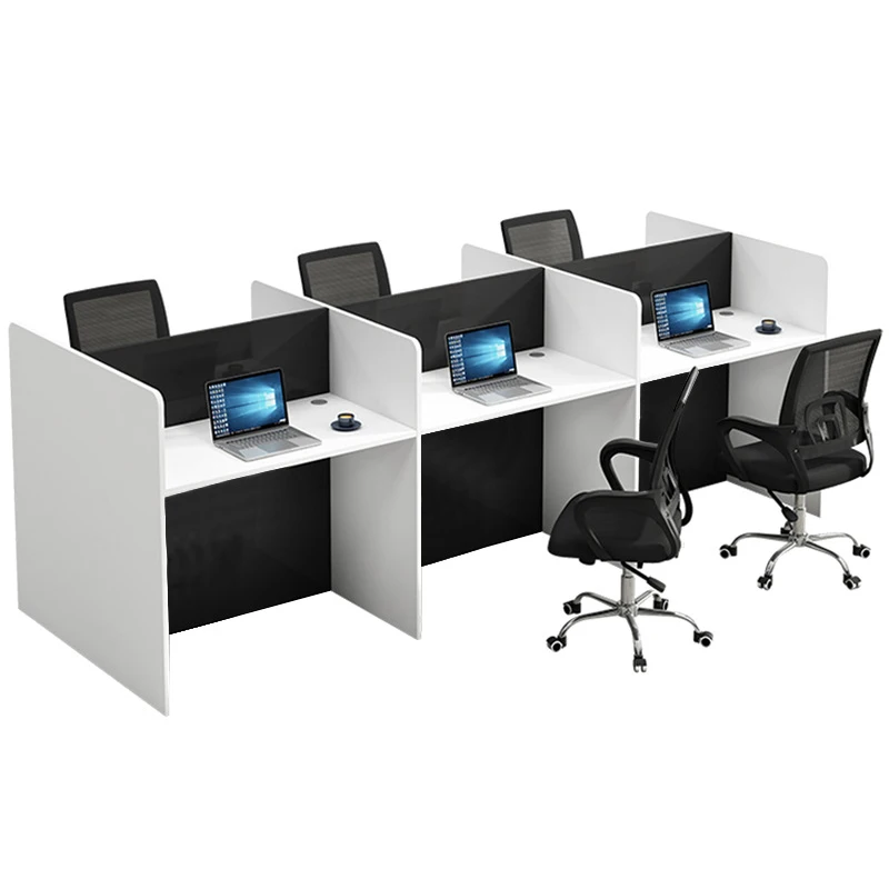 Customized Call Center Cubicles 6 Person Workstation Partition Worker Desktop Computer Table