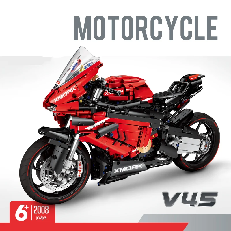 New Arrival DUCAYI V4S 1:5 Germany Tycole motorbike Model Toys DIY bricks set Building Blocks Toy