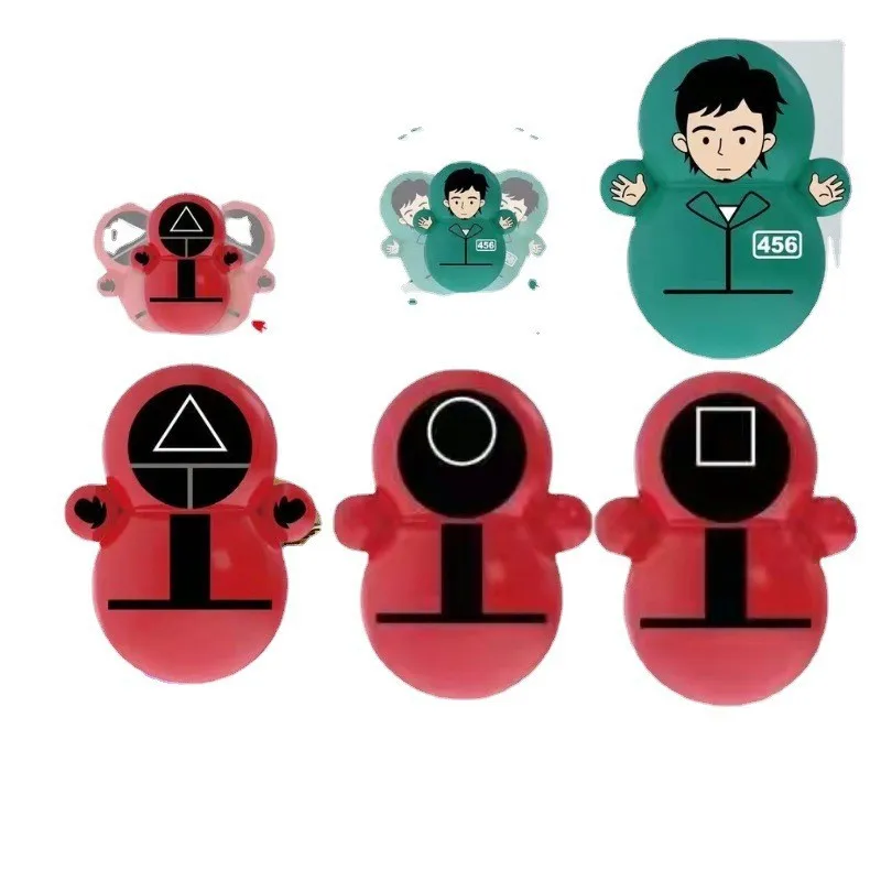 korean tv series Drama Squid Game Tumbler Figure Doll Red Man Gift Desktop Decoration Accessories Squid Game Toy