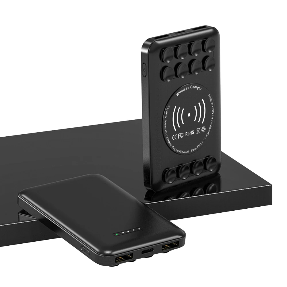 5000Mah присоска банк силы беспроводной для универсального телефона с функцией зарядки