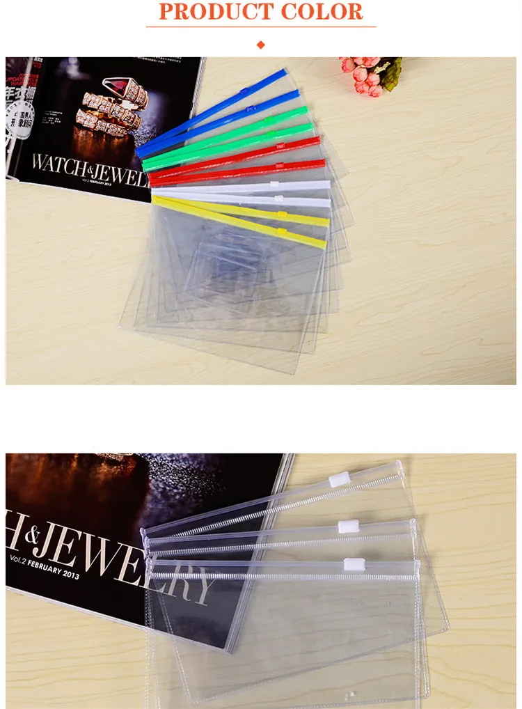 
Wholesale custom pvc A3 A4 A5 plastic document bag waterproof clear file bag with zipper 