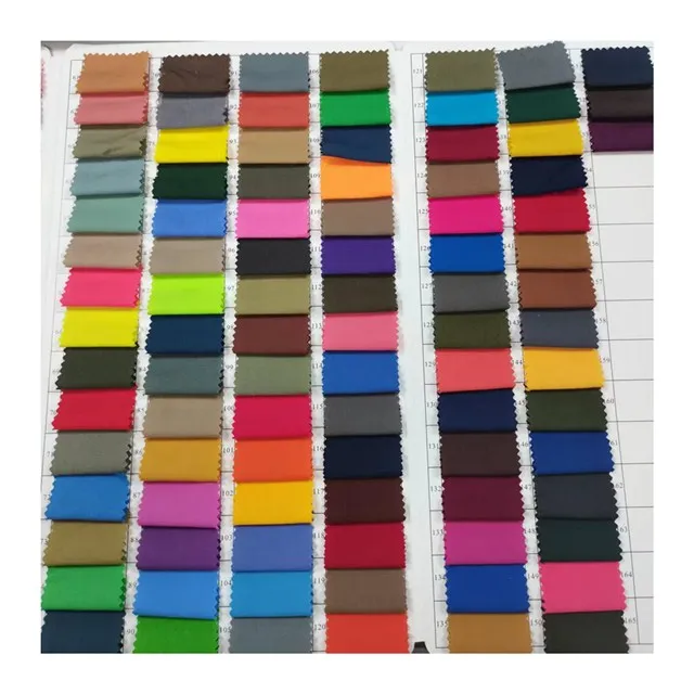 ready stock Good quality t/c 80/20  polyester cotton dyed  fabric for shirt pocket and dress school uniform