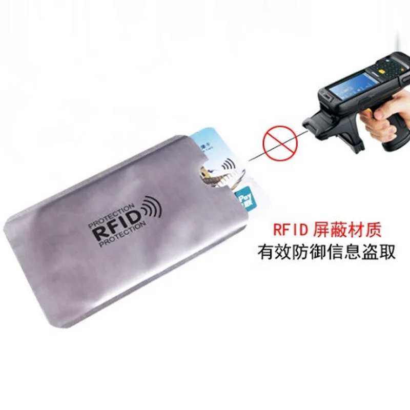 Anti Theft RFID blocking card sleeve credit card holder anti-skimming credit card protector