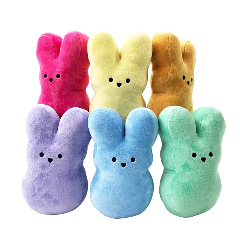 Wholesale Cute Stuffed Rabbit 15cm Soft Animal Doll Peep Easter Bunny Plush Toys For Kids Gifts