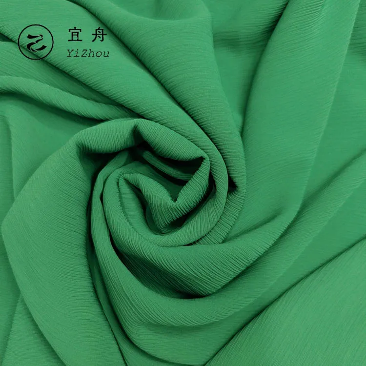 Crinkle Chiffon fabric 100D 115gsm 100% polyester fashion fabric for women dress shirts daily wear 41 colors crinkled chiffon