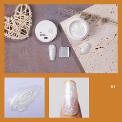 New Winter Pearl Shell Thread Nail Polish Shiny Diamond Gel Glitter Glue Painting Nail Art Design Primer gel