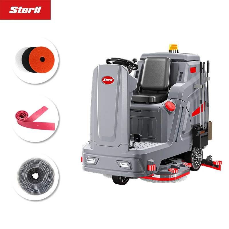 Strell Hot Selling  Industrial Ride On Auto Automatic SX1100 Floor Scrubber Ceramic Tile Floor Cleaning Machine