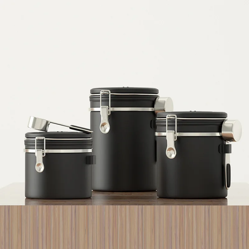 Coffee Storage Sealed Tank Press Vacuum Coffee Bean Stainless Steel Vacuum Crisper Coffee Storage Containers