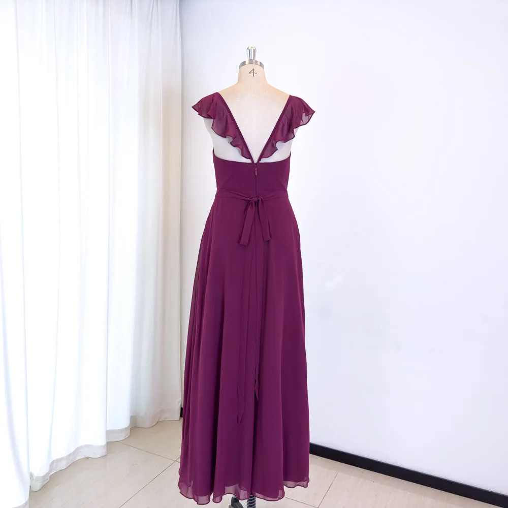 TEENYEE Custom Chiffon Plus Size Luxury Prom Evening Dress Long Dress For Birthday Party Women