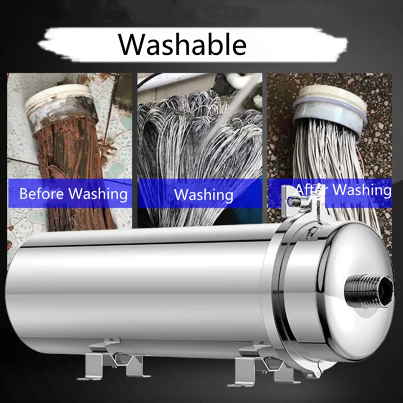 whole house water treatment appliances 8000 L/H Stainless steel PVDF washable Membrane Water Filter