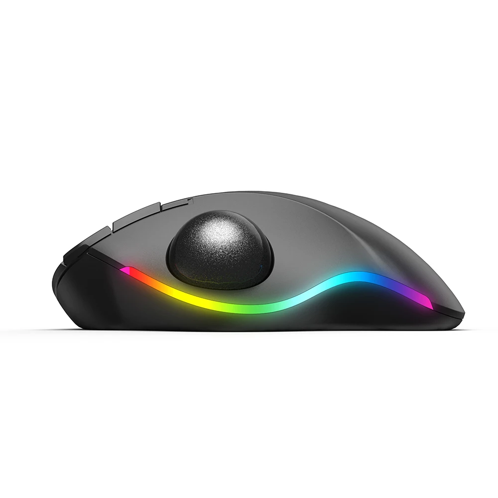OEM Rechargeable RGB Ergonomic Mice Vertical Trackball Mouse Three Mode Connective Wireless Blue tooth Mouse Pad Mouse Wireless