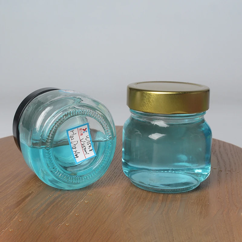 8oz Wide Mouth glass mason jar with split tops lid for canning honey food storage