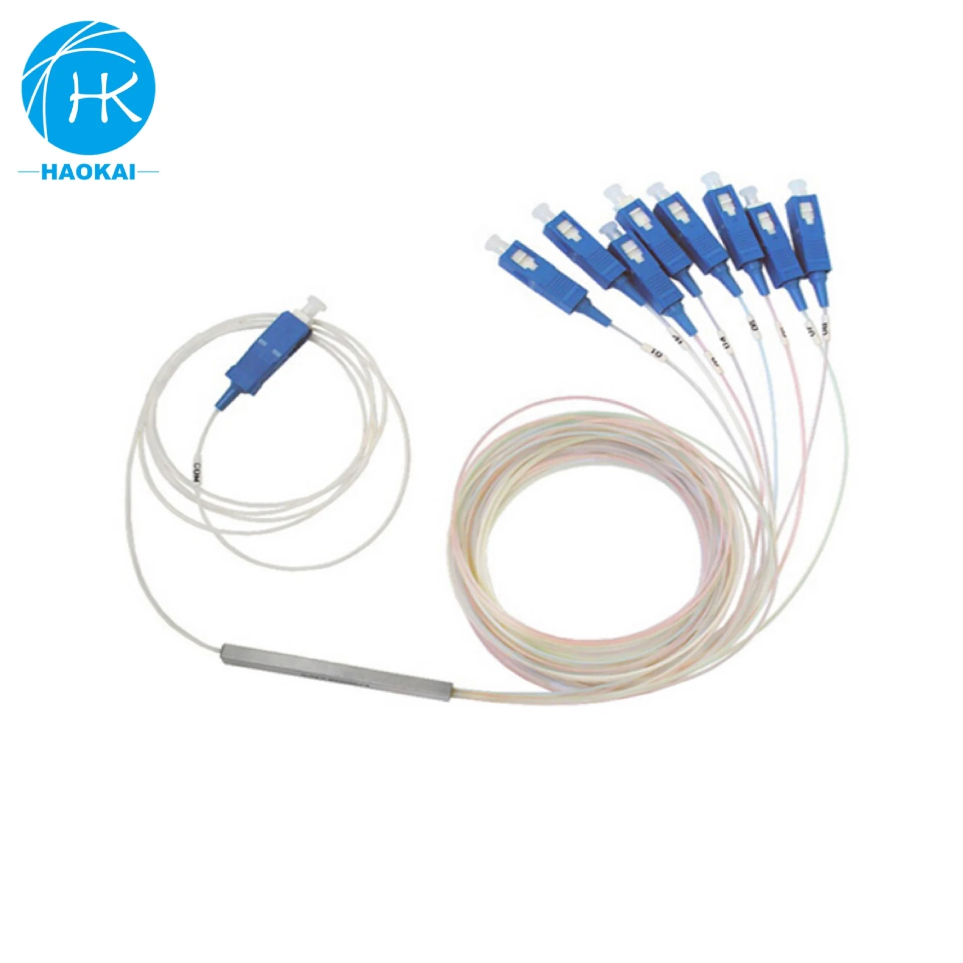 OEM Splitter FBT 1X2 2x2 Fiber Coupler Split Ratio 50/50~95/5, 1310/1550nm, 0.9mm Steel Tube Type