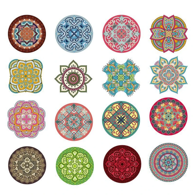 China Supplier Custom Logo Home Decor Design Absorbent Drink Cup Stone Marble Ceramic Coaster with Cork