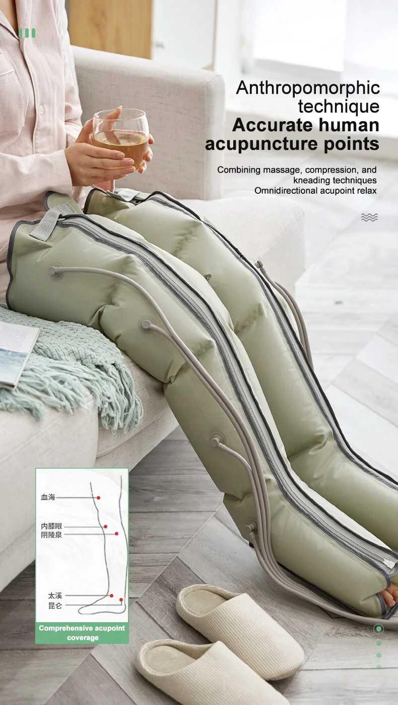 Factory Price Wholesale OEM leg air compression therapy massager leg knee foot ankle air wave massager