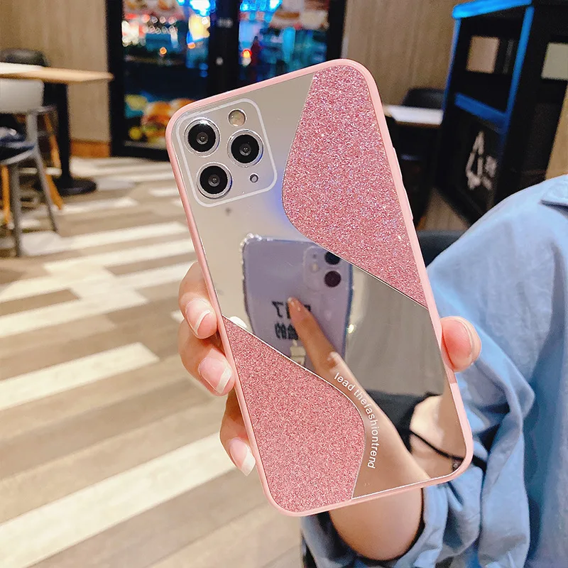 Новый зеркальный сетчатый красный подходит для iPhone11 Pro Max X / 7/8 защитный чехол 12mini Чехол
