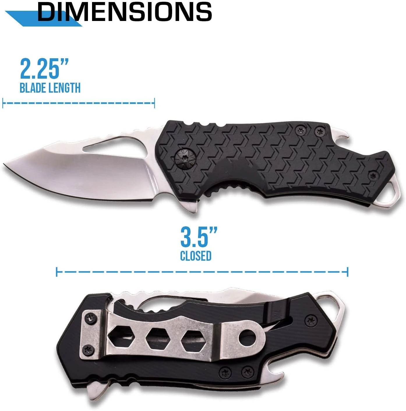 Mini Pocket Folding Knife with Belt