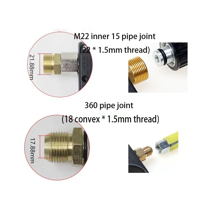 Ceramic valve pressure resistance 350kg, high-power 3/8 car wash water gun