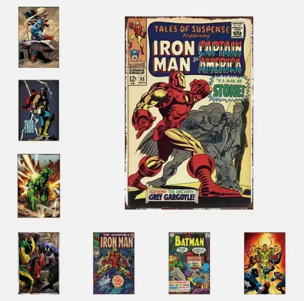 Manufacturer Custom Cartoon Metal Tin Sign Man Cave Garage Bar Wall Decor Wholesale For Bar Garage Wall Decoration