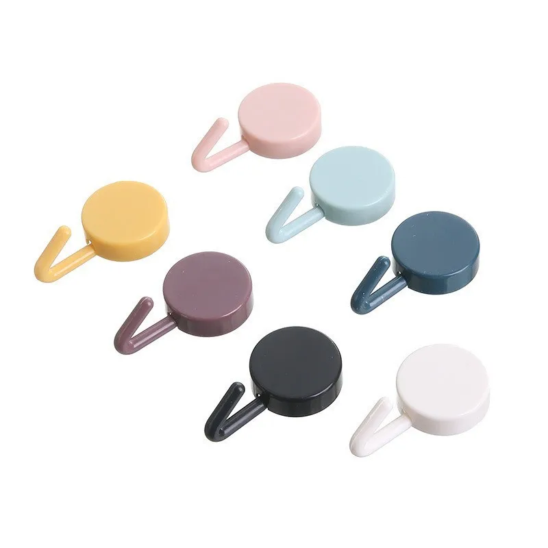 Wall Hooks Adhesive Modern Plastic PVC Strong Wall Adhesive Hooks Kitchen Bathroom Bedroom Wall Hooks