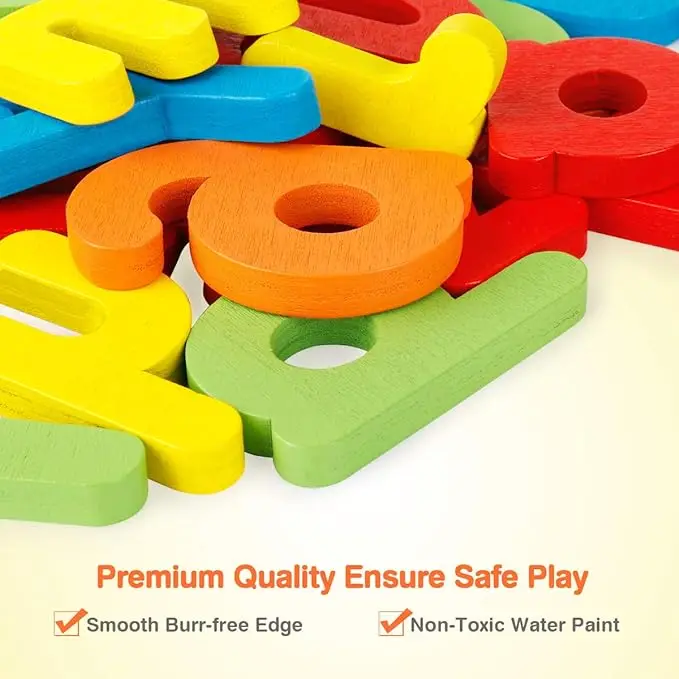 Read Spelling Learning Toy Wooden Alphabet Flash Cards Matching Sight Words ABC Letters Recognition Game