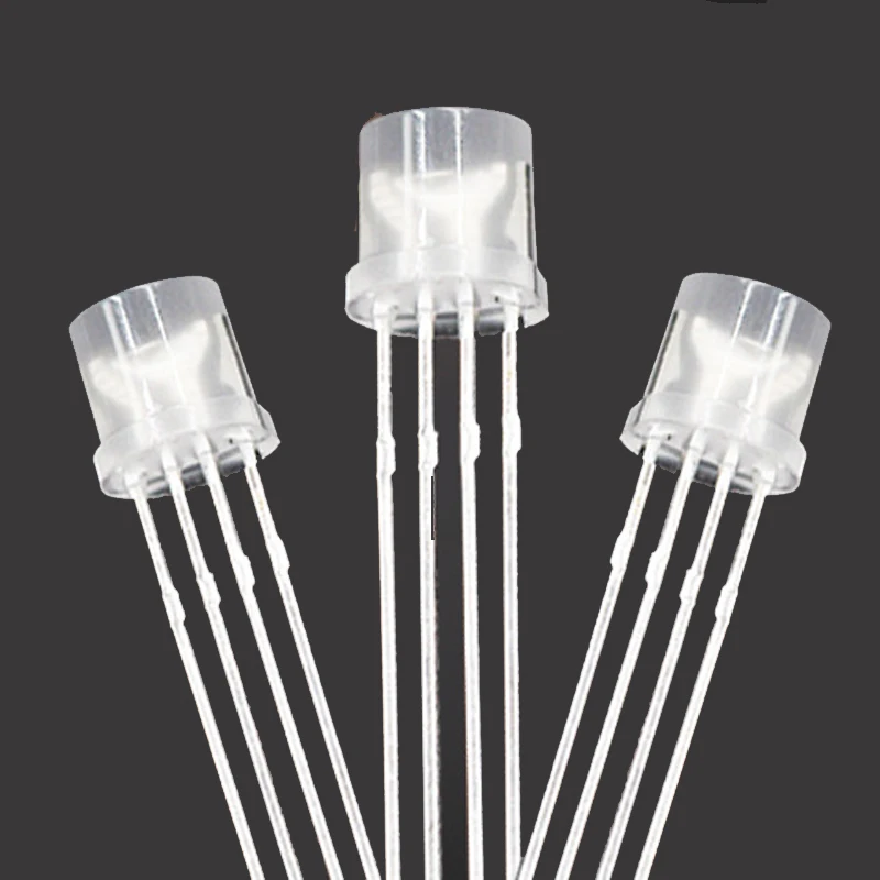 Best price 4pins common anode cathode 100degree Red Green Blue full color 5mm Flat top RGB LED diode for lights