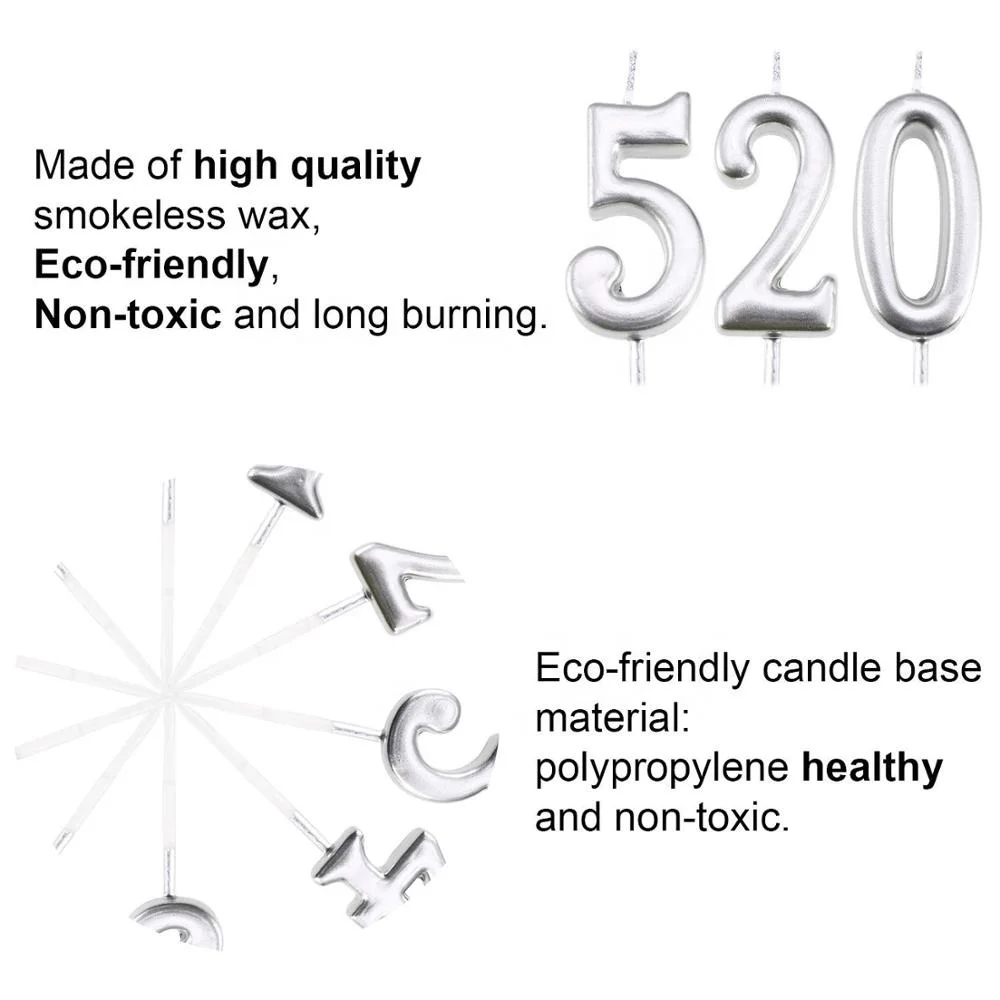 Number 0 1 2 3 4 5 6 7 8 9 candles kids birthday decoration digital candles cake decorations