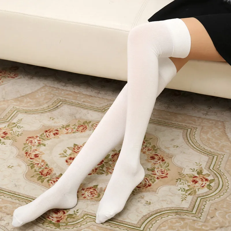 Sexy Woman Female Spring Solid Color Breathable Knee Thin Anti-snag Silk Lace Stockings