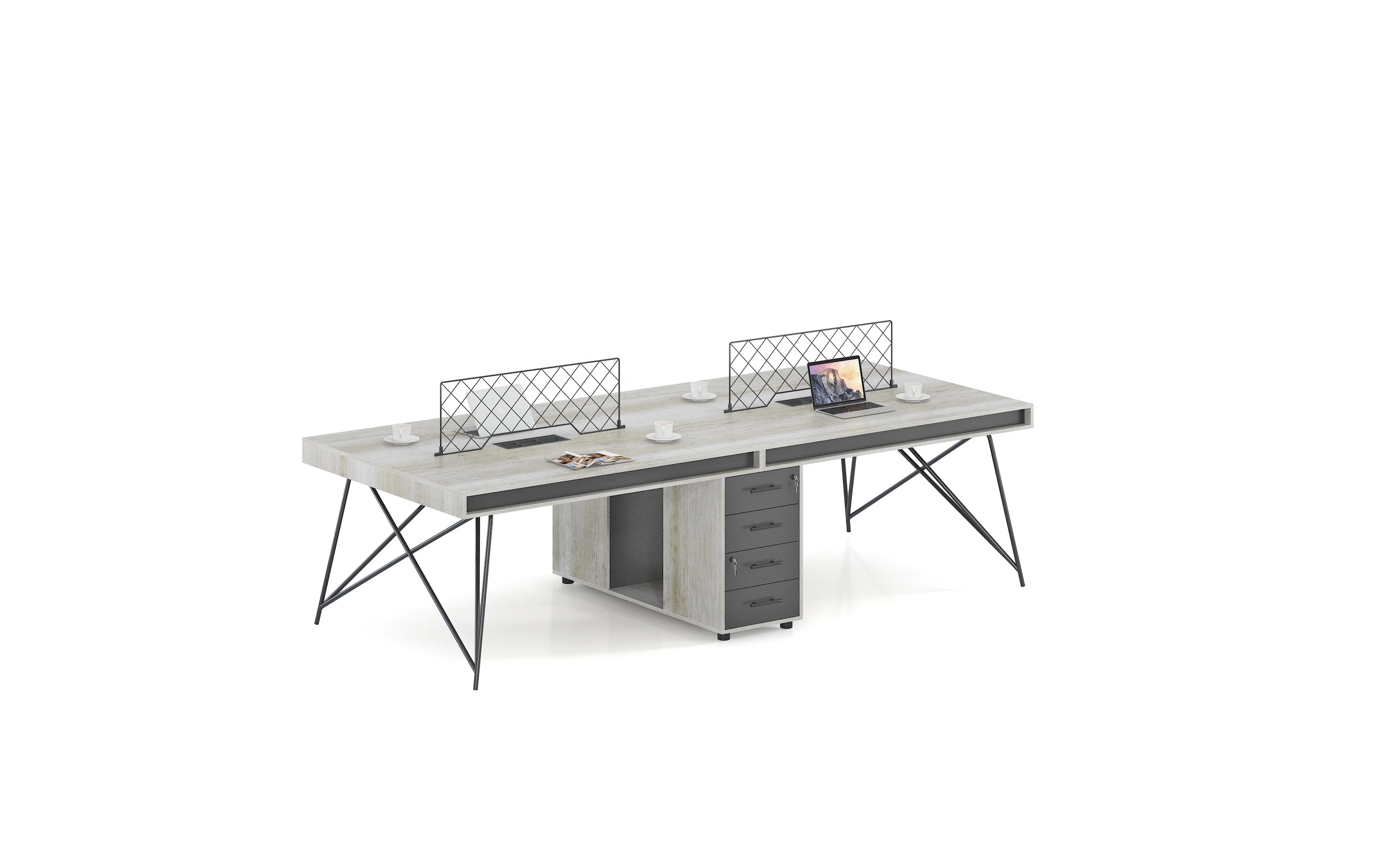 Cheap price modern executive desk metal frame 1 person/4 people office workstation