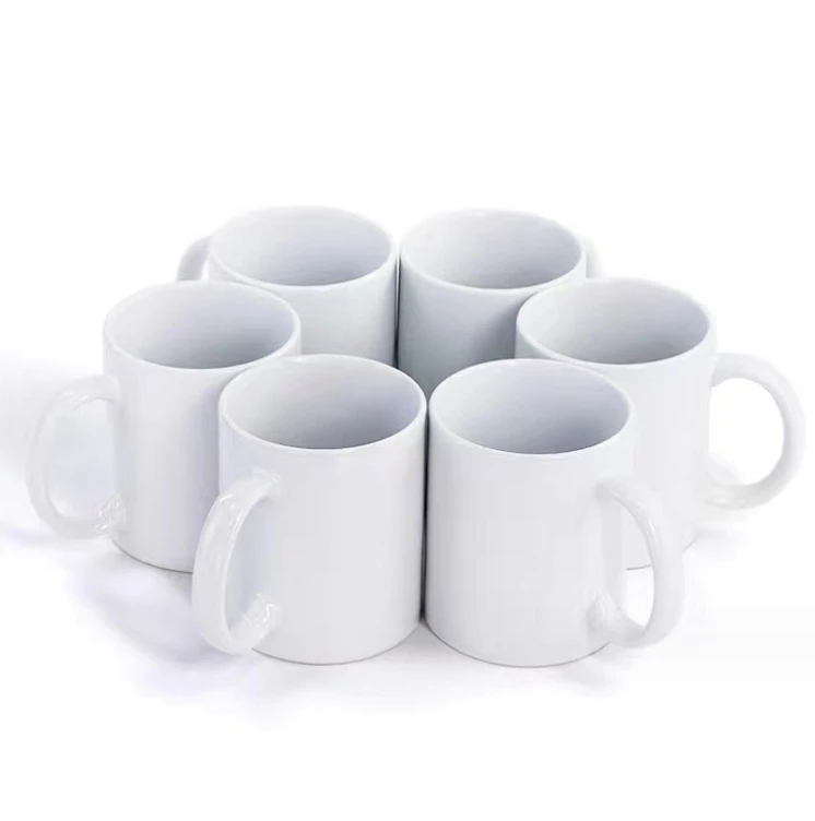 Пользовательский логотип 11 унций Tazas Para сублимная Белая пустая чашка для чая кофе Рождественская керамическая кружка