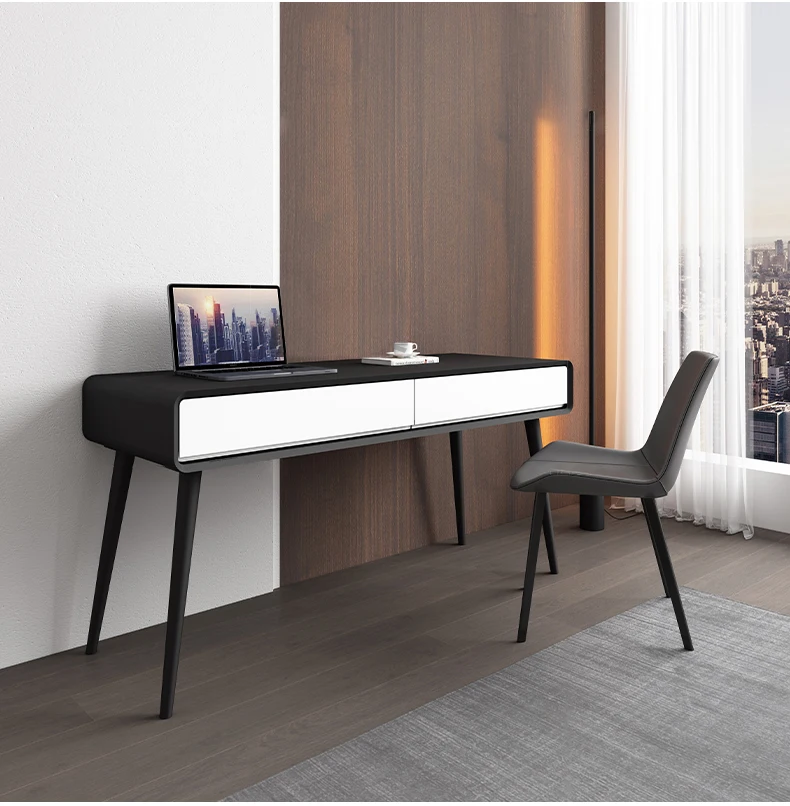 Modern style computer desks with shelf wooden writing study table home laptop stand PC computer table corner desks furniture
