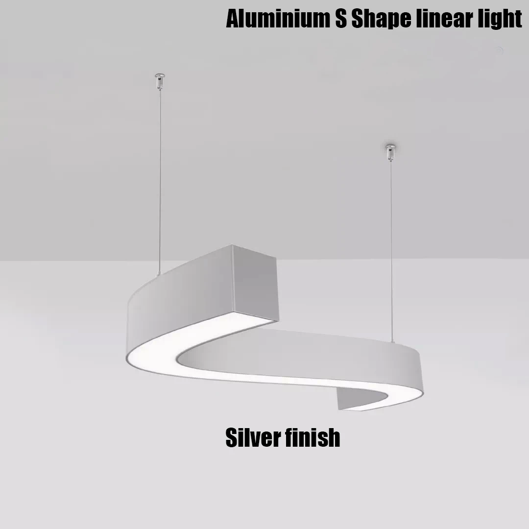 Customized S Shape Wave Shape Snake Shape LED Chandelier Bedroom Study Office KTV Bedside Pendant Lamp