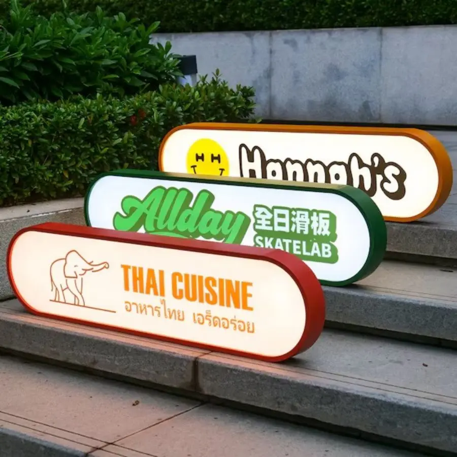 Acrylic Full Side Light Customized Double Side Banner Exhibition Floor Poster Advertising Lightbox Backlit Light Box Sign