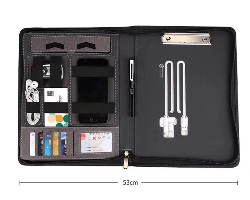 VTR Горячая продажа на заказ бизнес в рождественском стиле a4 внешний аккумулятор power bank тетрадь планировщик менеджер Органайзер с 8000 мАч, блок питания для зарядки