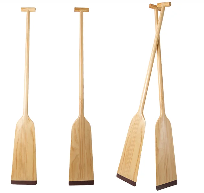Wholesale Decoration Wooden Water Park Hand Powered Sculling Kayaking Oars Rowing Dragon Boat Paddle for Kids Adult