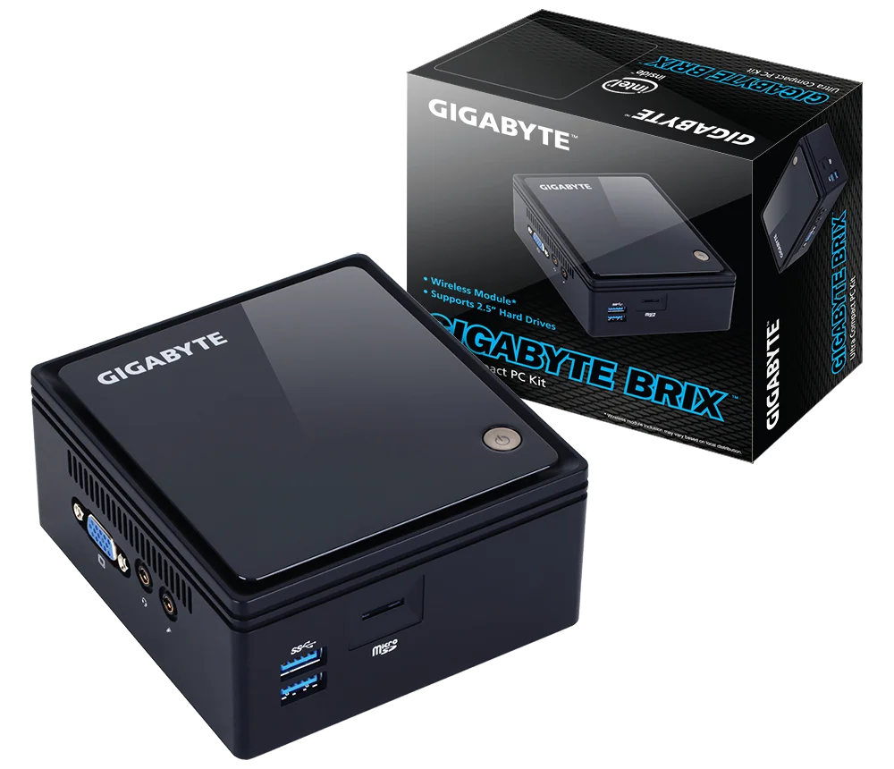 GIGABYTE BRIX GB-BACE-3150  Black  Compact PC  Win 10 Home 64-bit JN3150 8GB+120SSD Good quality Mini PC Brand New