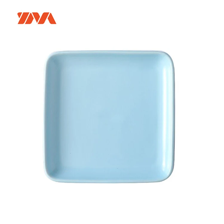 Creative Ceramic Square Bone Plate Western Food Dessert Fruit Dish Tableware Creative Steak Plate